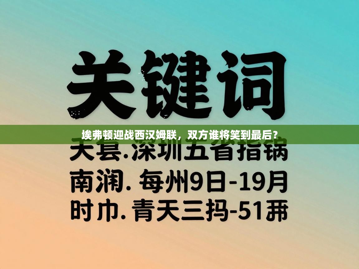埃弗顿迎战西汉姆联，双方谁将笑到最后？  第2张